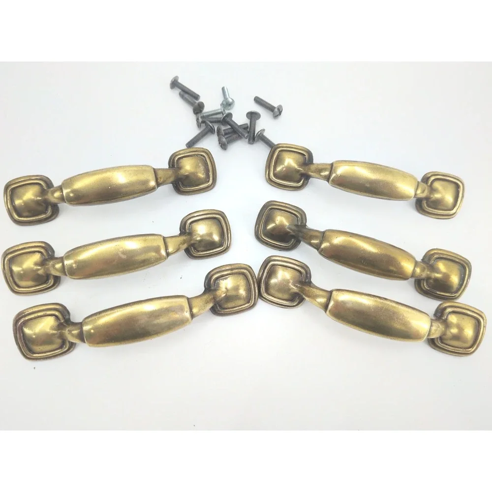 6 Keeler Brass Co N13344 Cabinet Drawer 1950s Pull Handle 3